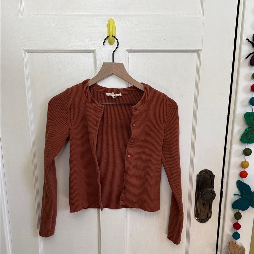 Sézane Women's Rust Cardigan Sweater